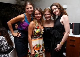 Grazi Massafera, Juliana Silveira e Larissa Maciel no aniversário de Márcia Marbá, no Rio - Carlos Zambrotti / AgNews