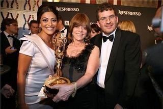 Juliana Paes, Gloria Perez e Marcos Schechtman na premiação - Luiz C. Ribeiro/TV Globo