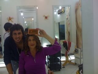 Alicinha com o hair stylist Glauber Serafim