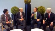 O encontro entre José Serra e Arnold Schwarzenegger - Reprodução