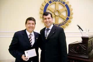 Fábio Paulo Ferreira, do Centro das Indústrias do Estado de SP, faz palestra no Rotary Club de SP, presidido por Francisco Carneiro de Souza. - CELSO RODRIGUEZ, OVADIA SAADIA, SILAS FONSECA E SILVIA PERLOV