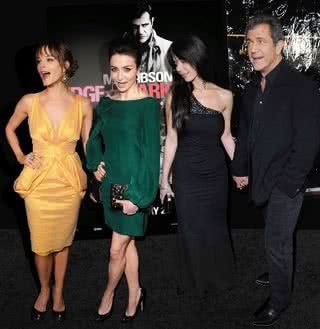 Mel Gibson leva sua Oksana a première - REUTERS