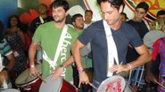 Marcelo Serrado e Rodrigo Santoro no ensaio da União da Ilha - Divulgação