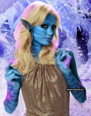 Paris Hilton em versão 'Avatar' - Reprodução/Twitter