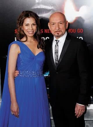 A baiana Daniela Lavender e o marido, Ben Kingsley, participam do lançamento do suspense Ilha do Medo, no Ziegfeld Theater, Nova York. - SOUTHERN-PRESS