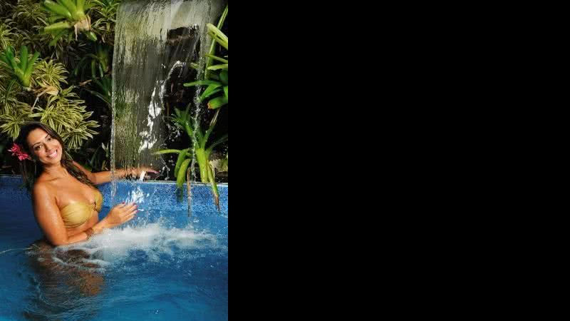 Na Ilha de CARAS, em Angra, a cantora curte a piscina ... - George Maragaia