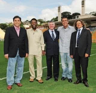 Carlos Nascimento e Pelé: dobradinha - CASSIANO DE SOUZA / CBS IMAGENS