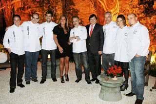 Sergio Torres, José Barattino, Paco Roncero, Lucilia, Sergi Arola, Manuel Quintanero, Alex Atala, Helena Rizzo e Daniel Redondo. - MARINA MALHEIROS