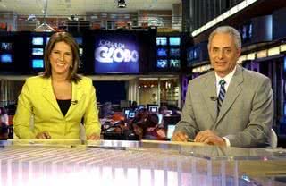 Christiane Pelajo e William Waack - TV Globo / Zé Paulo Cardeal