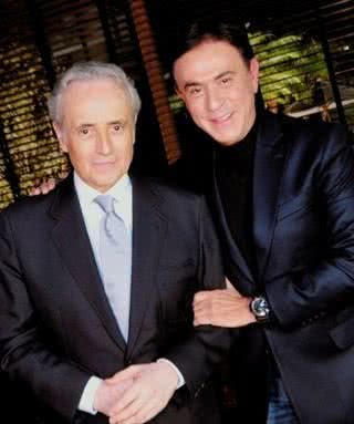 José Carreras fala a Amaury Jr. no Club A, em SP. - ANA CAROLINA LOPES, MARINA DEIENO, PATRÍCIA TARTARI E ROBERTO VALVERDE