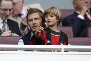 David Beckham e Romeu - Reuters