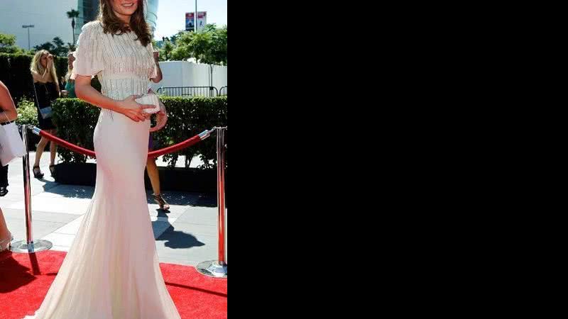 Stana Katic, de Badgley Mischka - REUTERS