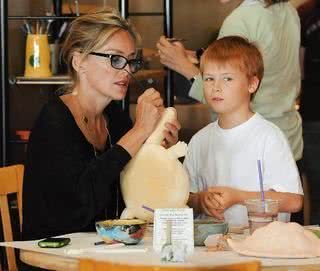 Sharon Stone e seu ruivo Roan - INTERNATIONAL PRESS AGENCY