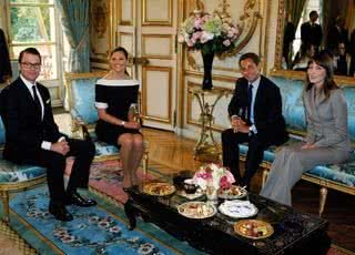 Sarkozy, Carla e o casal real - REUTERS