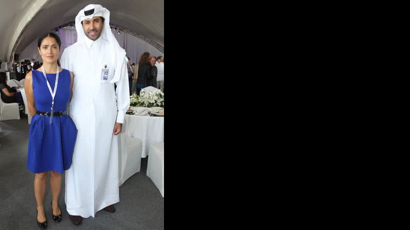 Salma Hayek e Sheikh Jabor Bin Yousuf Al Thani - Getty Images