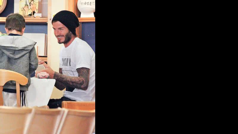 David Beckham e Cruz em dia de pintura - Cityfiles