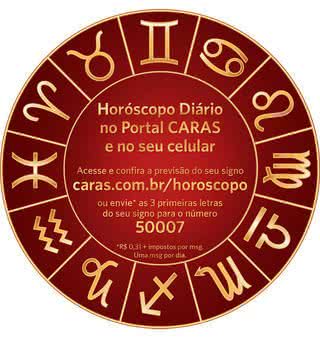 Anúncio do Horóscopo CARAS no celular reproduzido da Revista CARAS - Reprodução