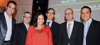 Edmundo Sansone Neto, Ricardo Caminada, Fafá de Belém, Mauro Marsili, Andrea Bonalumi e José Roberto Moreira do Valle no lançamento do projeto Brazil S/A, em SP. - ALEXANDRE BATTIBUGLI, ANDRÉ VICENTE, CELINA CREMER, CRIS FUSCO, DOMINGOS ANTUNES, LEANDRO NUNES, LETÍCIA MOREIRA, MAGDA NASCIMENTO, MANOEL GIARDINI E MÁRCIA STIVAL