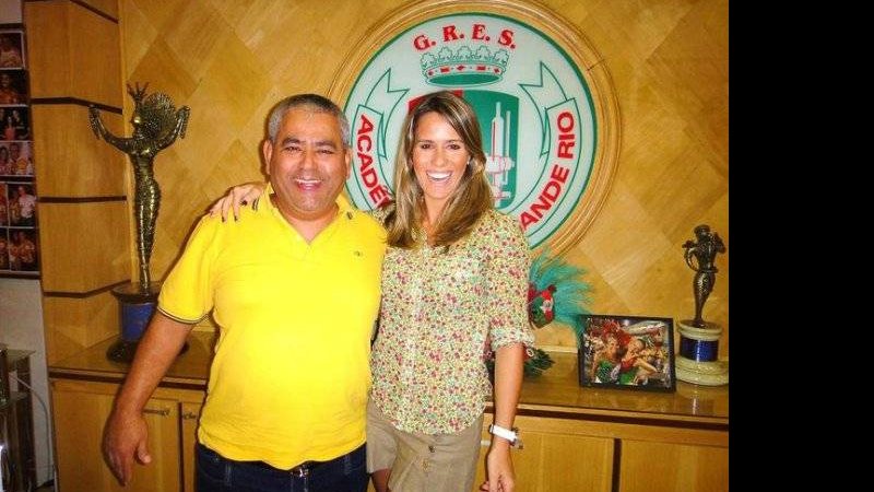 Fernanda Pontes e Jayder Soares, presidente de honra da escola Grande Rio