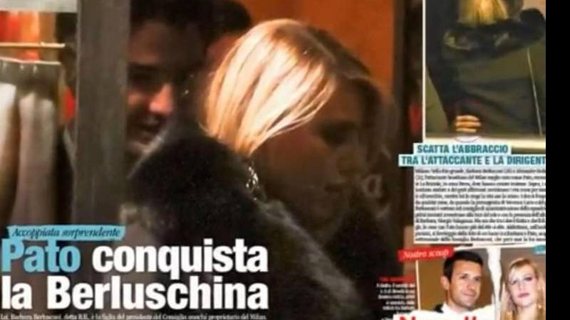 Alexandre Pato e Barbara Berlusconi são flagrados pela revista italiana Novella 2000 - Revista Novella 2000 / Reprodução