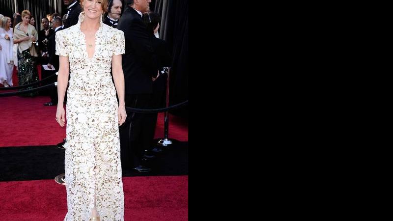 Melissa Leo optou por vestido com espelhos bordados - Getty Images