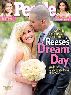 Capa da revista People que trará fotos exclusivas do casamento de Rees Witherspoon - Reprodução/People.com