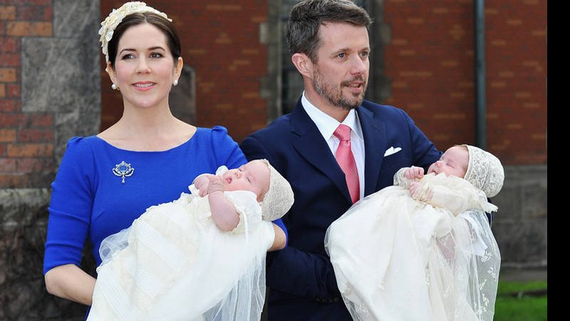 Princesa Mary, Príncipe Frederik e os gêmeos Vincent e Josephine - Getty Images