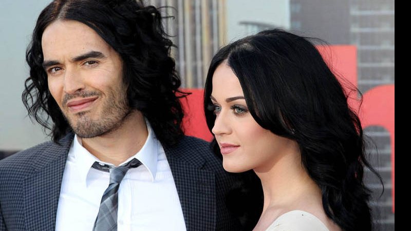 Katy Perry e Russell Brand na premiére de 'Arthur' - Getty Images