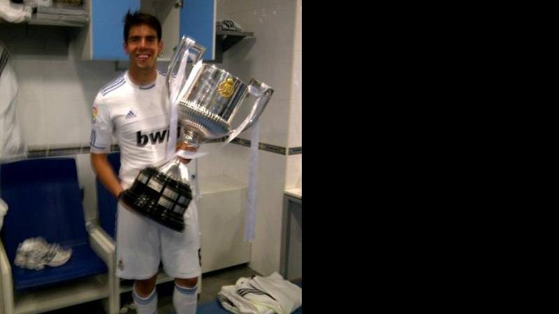 Jogador de futebol Kaká festeja a vitória do Real Madrid na Copa do Rei - Reprodução / Twitter