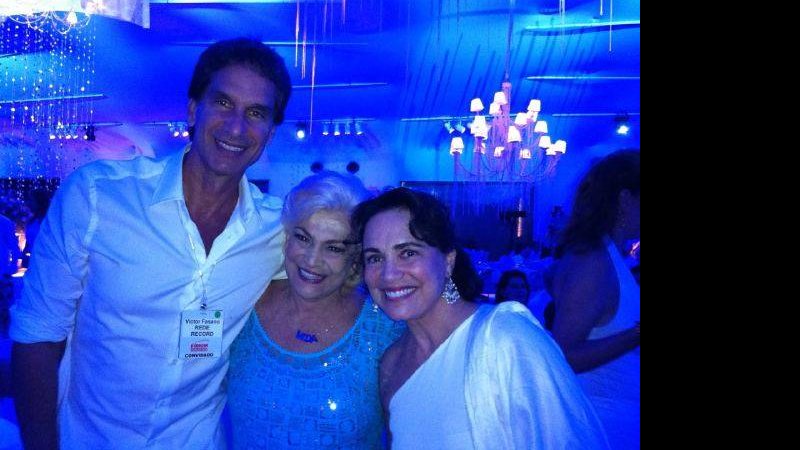 Hebe, Regina Duarte e Victor Fasano - Twitter / Reprodução