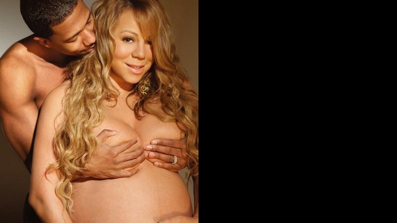 Com o marido Nick, Mariah Carey faz ensaio com o barrigão de seu gêmeos, Monroe e Morrocan - CRÉDITOS: ALISON CROMBIE E KRISTOFER BUCKLE / GETTY IMAGES; BELEZA: RANDI PETERSON