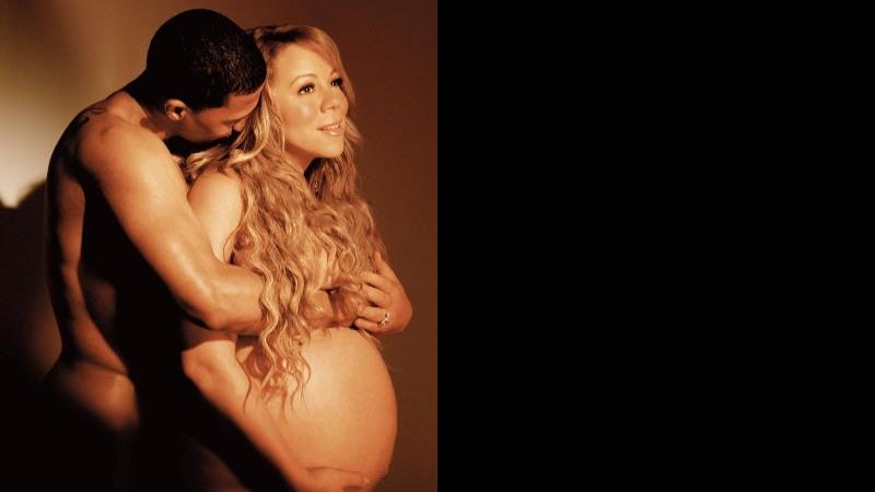 Com o marido Nick, Mariah Carey faz ensaio com o barrigão de seu gêmeos, Monroe e Morrocan - CRÉDITOS: ALISON CROMBIE E KRISTOFER BUCKLE / GETTY IMAGES; BELEZA: RANDI PETERSON