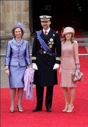 Rainha Sofia, príncipe Felipe e princesa Letizia - Getty Images