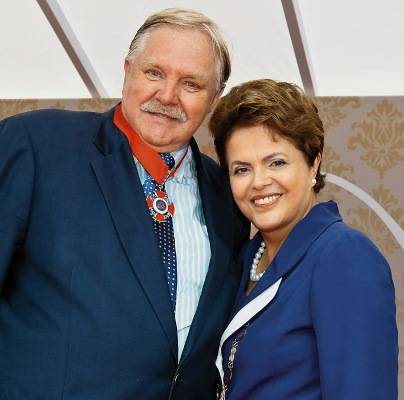 Jens Olesen e Dilma Rousseff: láurea