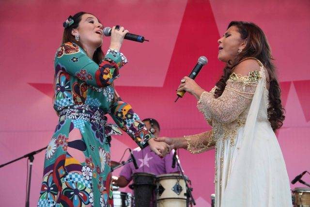 Mariana e Fafá cantam juntas em show no Ibirapuera - Amauri Nehn/AgNews