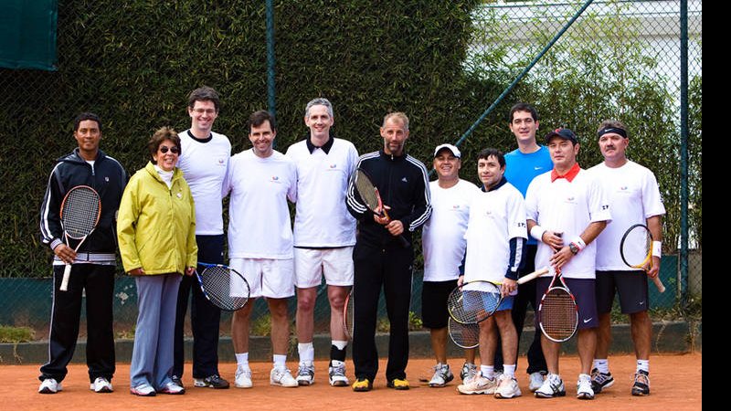 José Madalena, Maria Esther Bueno, Marcelo Rodante, Julian Hester, Paul Conolly, Thomas Muster, João Carlos, José Ulpiano, Izak Benaderet, Luiz Watanabe e David Appel - Caio Guimarães