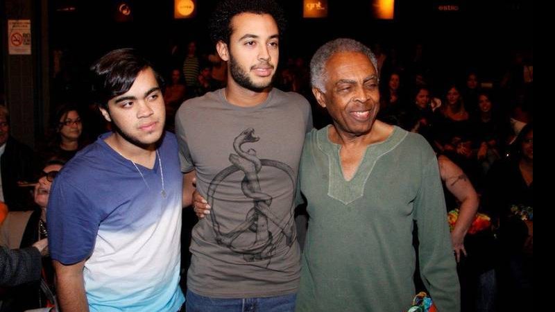 Gilberto Gil com o filho, José Gil, e o neto Francisco, filho de Preta Gil - Felipe Assumpcao / AgNews