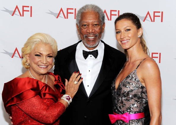 Hebe Camargo, Morgan Freeman e Gisele Bündchen - Getty Images/ Frazer Harrison