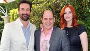 Jon Hamm, Matthew Weiner e Christina Hendricks, de 'Mad Men' - Getty Images