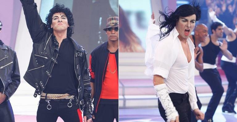 Rodrigo Faro se veste novamente de Michael Jackson - Edu Moraes / Divulgação Record