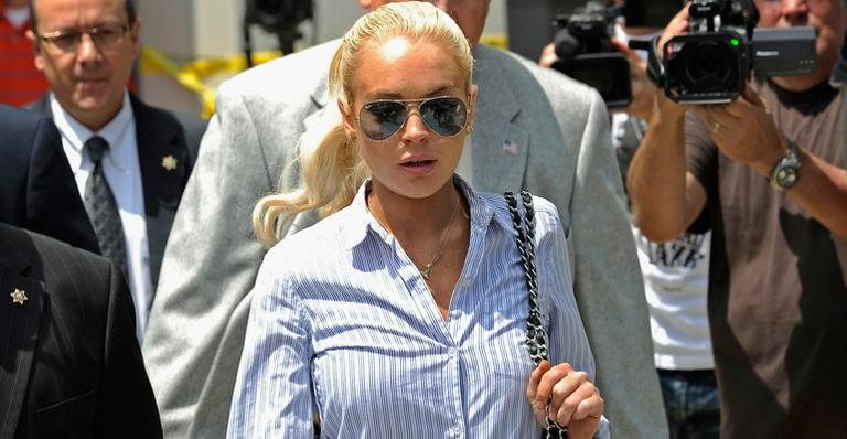 Lindsay Lohan no tribunal de Los Angeles - Getty Images