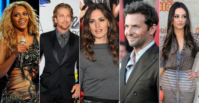 Beyoncé, Gerard Butler, Jennifer Garner, Bradley Cooper e Mila Kunis - Getty Images