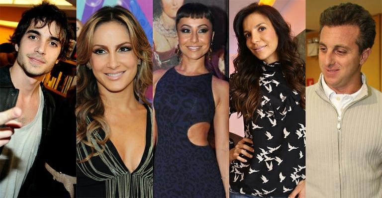 Fiuk, Claudia Leitte, Ivete Sangalo, Sabrina Sato e Luciano Huck - Fotomontagem