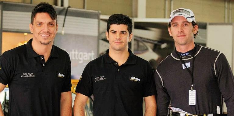 Tarso Marques, Tony Marx e Marcelo Franco durante campeonato de famosa marca de automóveis, no Autódromo de Interlagos, em São Paulo. - JOÃO DA SILVA, LUCAS ISMAEL, OMAR FREIRE/IMPRENSA MG, RAFAEL FREIRE E RICARDO RIBES