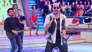 Rodrigo Faro imita o grupo Roupa Nova - Antonio Chahestian/Divulgação Record