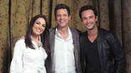 Patrícia Poeta, Jim Carrey e Rodrigo Santoro - Divulgação/Globo