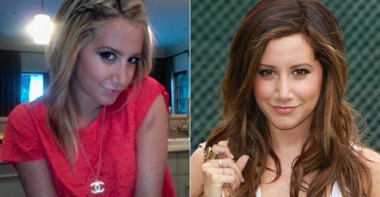 Ashley Tisdale volta a ser loira. Gostou? - Getty Images e Reprodução/Twitter