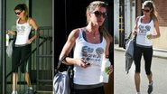 Gisele Bündchen usa camiseta com mensagem ecológica para malhar, em Los Angeles - CityFiles