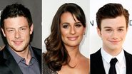 Os astros Cory Monteith, Lea Michelle e Chris Colfer, de 'Glee' - Reuters