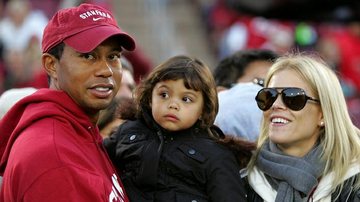 Tiger Woods, Elin Nordegren e Sam - Getty Images